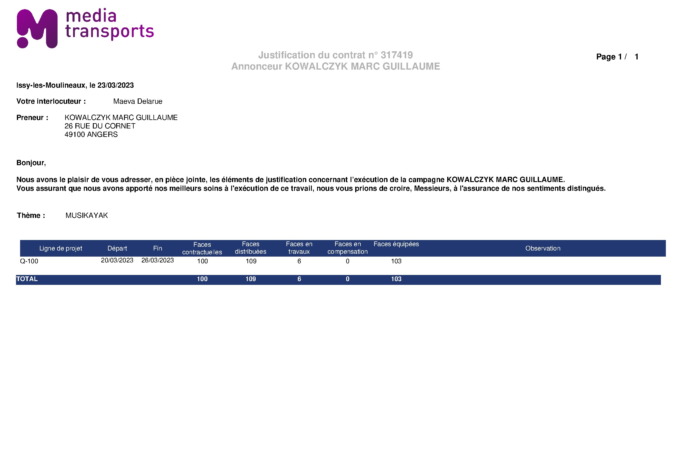 Metrobus liste des quais — page 1